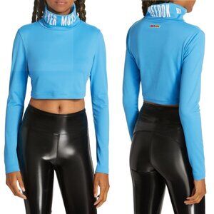 NWT New $120 Pyer Moss x Reebok Cropped Logo Turtleneck Top Size S